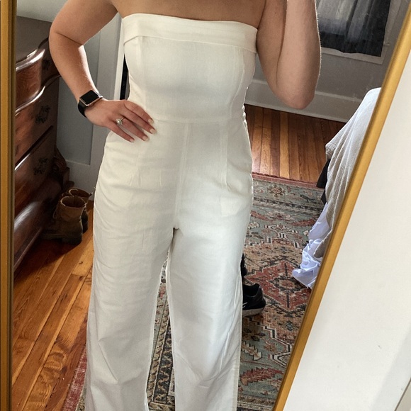 White Strapless Jumpsuit - NWT - Picture 3 of 3